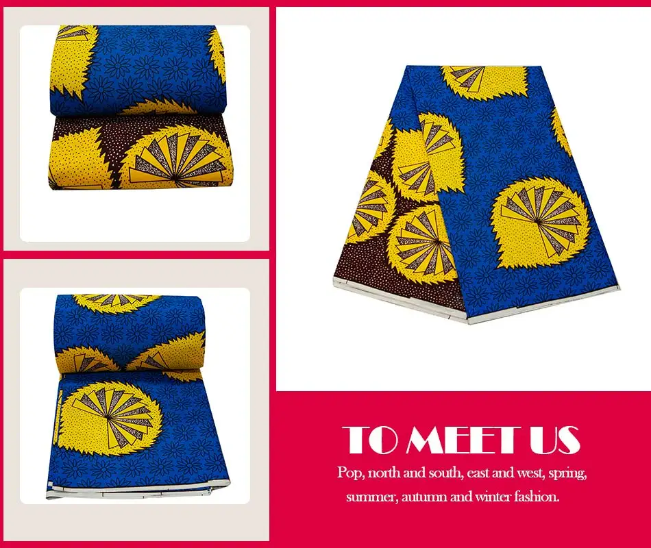 

Halloween African Fabrics Polyester 100% Hawaiian Lemon Yellow Sego Headtie Nigerian Gele Sewing Child's Coat FP6264