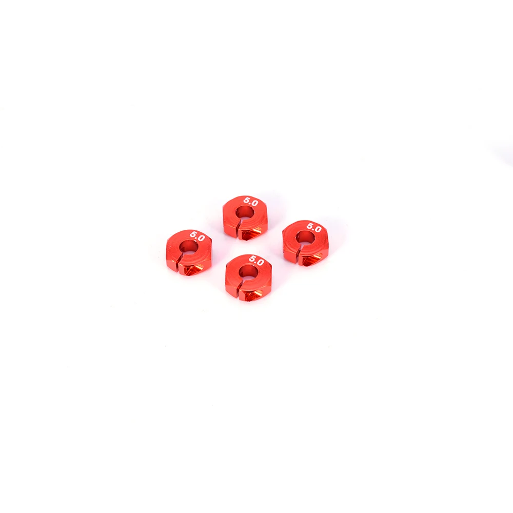 4PCS Aluminum 5mm Thickness Wheel Hex 12mm Drive Red/Dark Blue With Pins &amp amp for Screws HSP HPI Tamiya 1:10 RC Car Wheels Rim | Игрушки