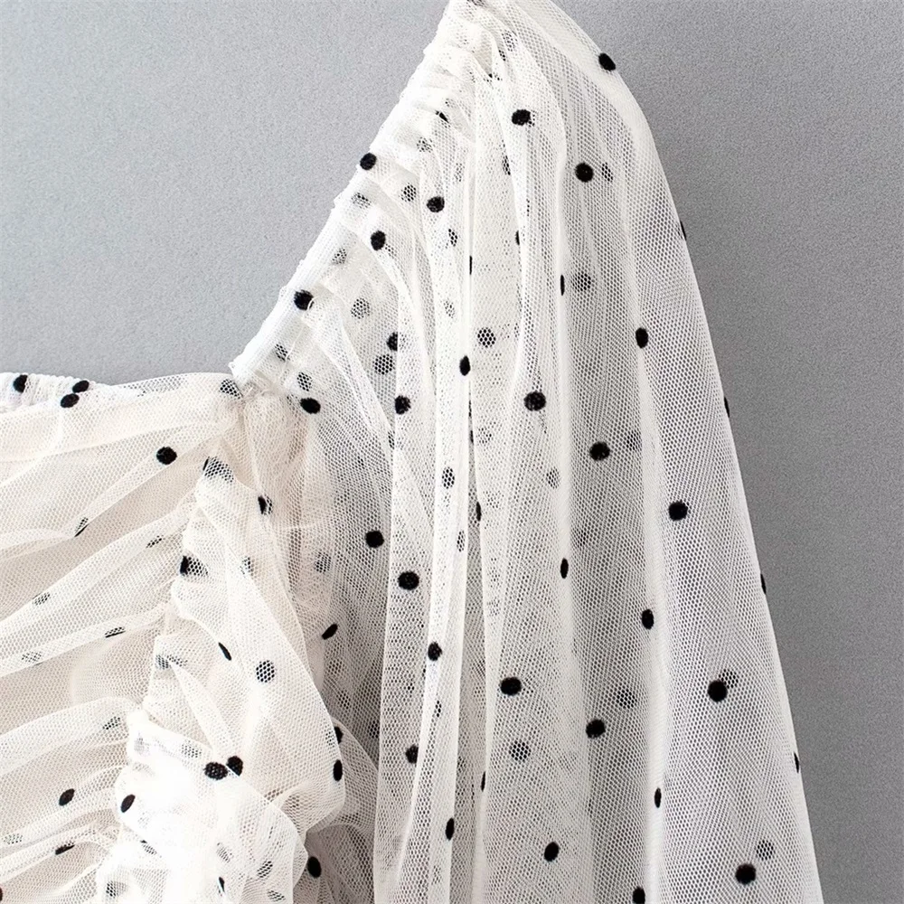 Летняя Новинка 2020 Повседневная сетчатая рубашка с воротником и 7 рукавами