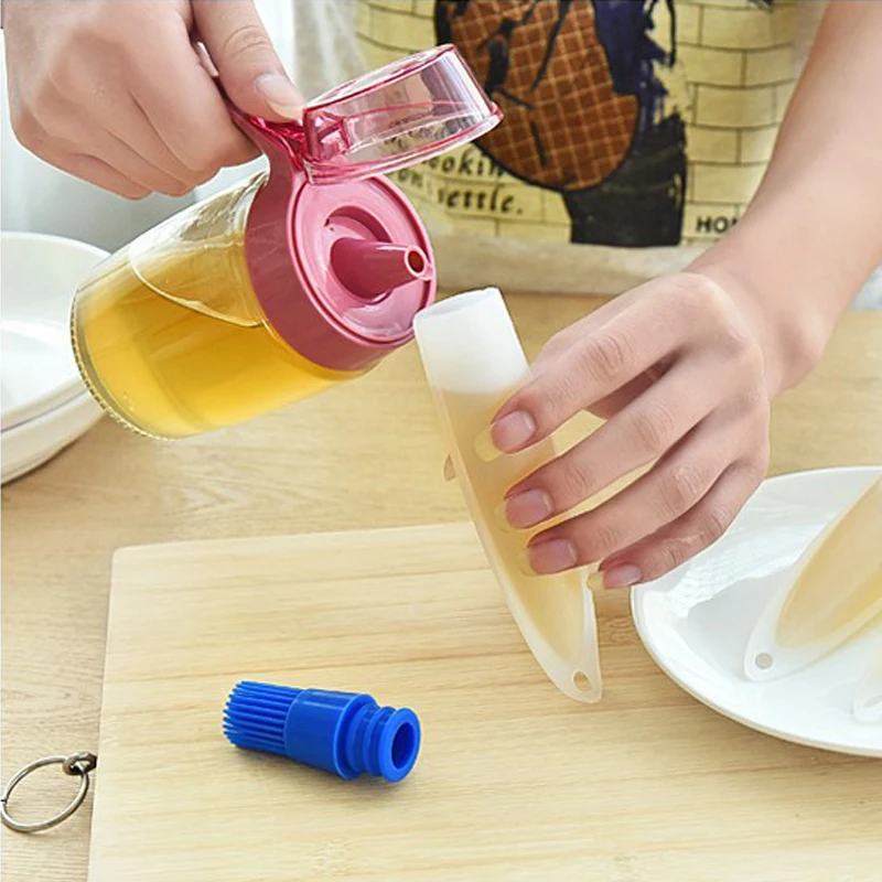 Пищевой силикон щетка для выпечки контейнер жидкого масла барбекю кондитерский