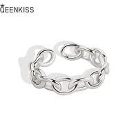 qeenkiss rg6126fine%c2%a0jewelry%c2%a0wholesale%c2%a0fashion%c2%a0woman%c2%a0girl%c2%a0birthday%c2%a0wedding gift simplicity chain18kt gold white gold%c2%a0opening ring