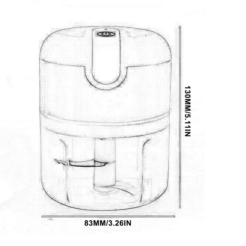 

250ml Garlic Masher Vegetable Cutter Children's Food Supplement Machine Portable Meat Grinder Vegetable Chopper