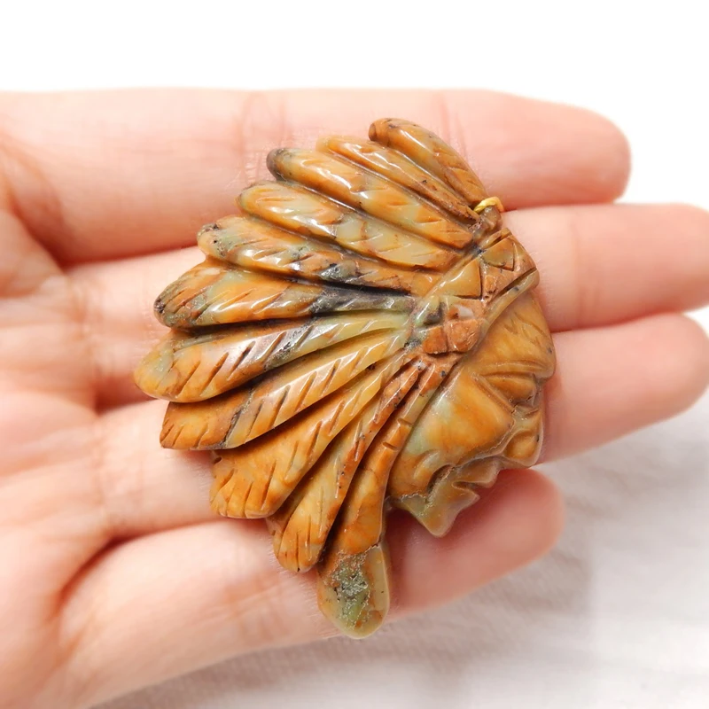 Натуральный камень подвеска в виде индейцев бусина 49x40x19 мм 22 1 г модный ювелирный