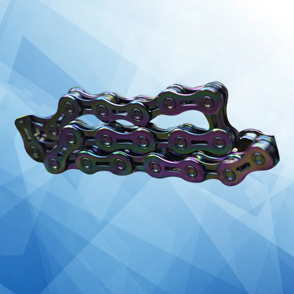 

MTB Chain 10 Bike Chain Hollow 116L Mountain Road Bike Chains Link Connector Mountain Bike Joints Buttons (Colorful)