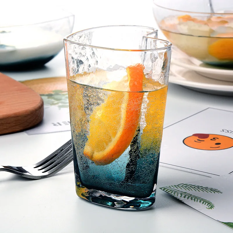 Салатница с сердцем прозрачная стеклянная миска Хрустальная чашка десертные