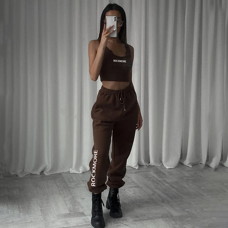 

Rapwriter Letter Printed Harem Pants Women Sporting Jogger Pants 90s Pocket Loose Pants High Waist Sweatpants Casual Streetwear