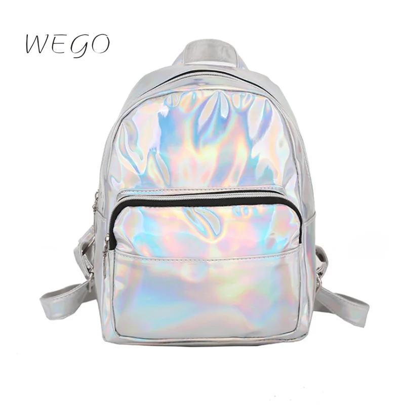 

Мини лазерные рюкзаки для женщин, серебристый Модный Лазерный рюкзак, молодежная сумка для девочек-подростков, Женская Корейская трендовая...