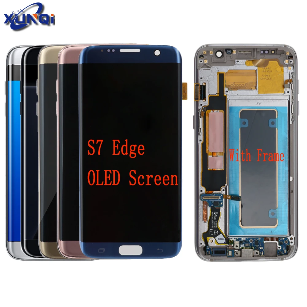 ЖК дисплей с рамкой для Samsung Galaxy S7 Edge дигитайзером сенсорного экрана в сборе 12