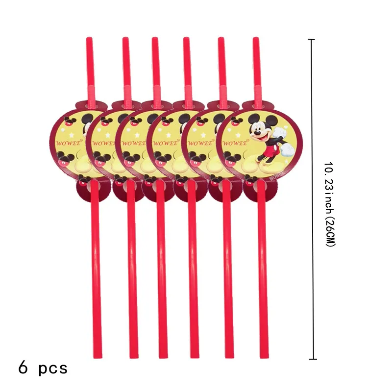 6 детских одноразовых столовых приборов с Микки Маусом праздничные