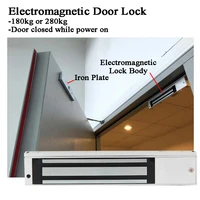 12v electric door lock gate opener access control kit 280kg zl bracket officefactorygarage electromagnetic lock invisible