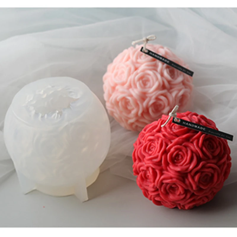 

Силиконовая форма в виде Розы, цветка, шара, свечи