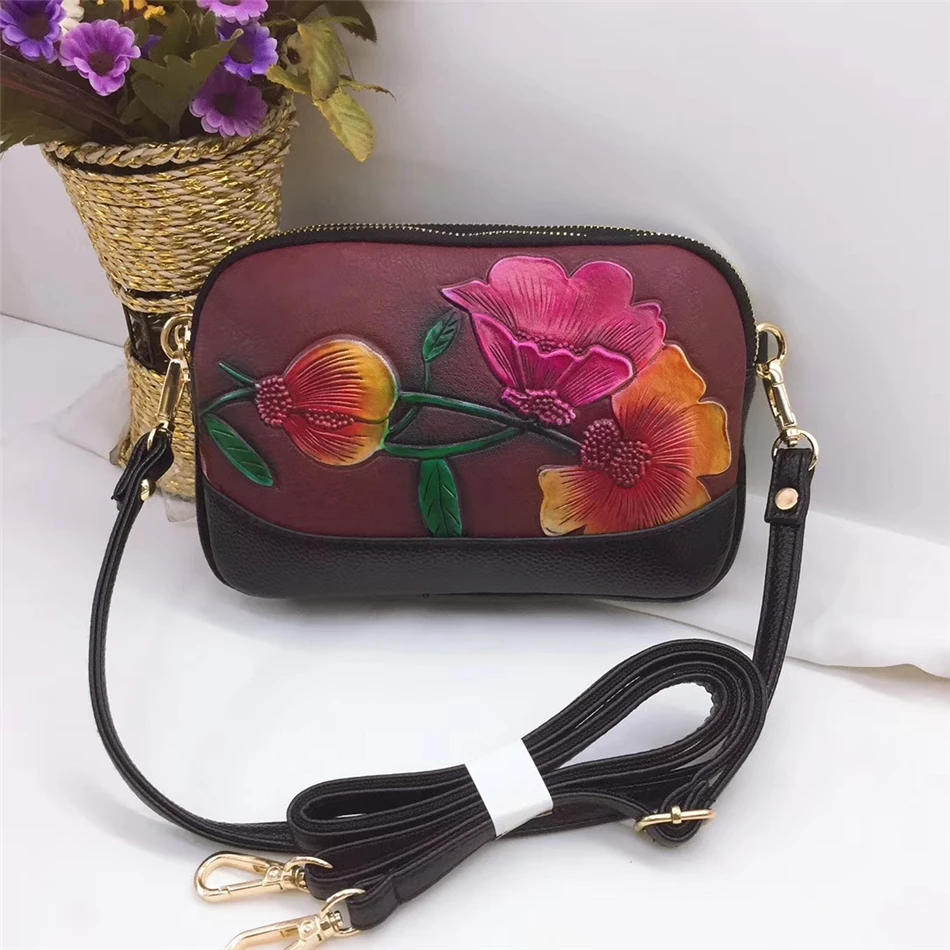 lucky flower red 16 цветов сумка Клевер на удачу новые роскошные кошельки и сумки женские сумки дизайнерские женские сумки через плечо плечевые сумки для женщин Sac - Цвет: lucky flower red