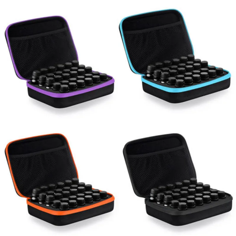 

Essential Oil Case 30 Bottles 1-3ML Perfume Oil Essential Oil Box Travel Portable Carrying Holder Nail Polish Storage Bag