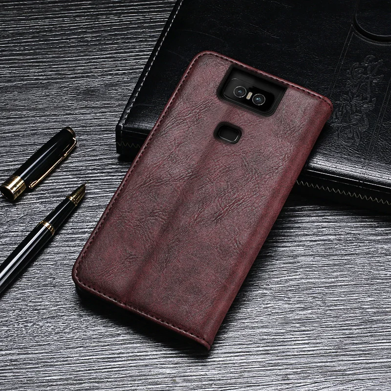 ITien винтажный стиль защитный резиновый кожаный чехол для телефона Asus Zenfone 6 ZS630KL