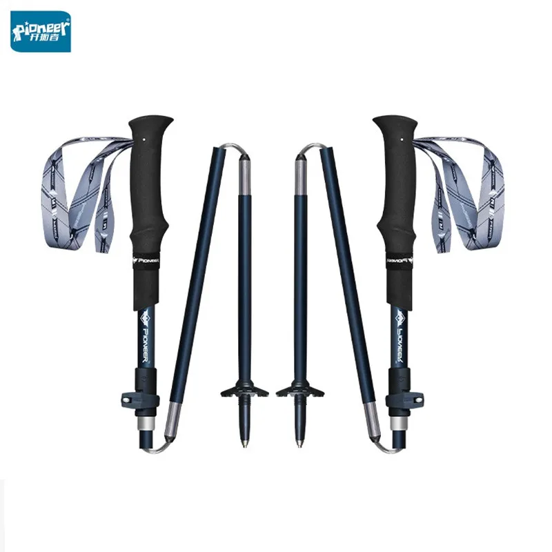 저렴한 개척자 2Pcs 초경량 탄소 섬유 트레킹 폴 조정 가능한 5 섹션 접을 수있는 북유럽 워킹 스틱 캠핑 하이킹 지팡이 저렴한 개척자 2Pcs 초경량 탄소 섬유 트레킹 폴 조정 가능한 5 섹션 접을 수있는 북유럽 워킹 스틱 캠핑 하이킹 지팡이