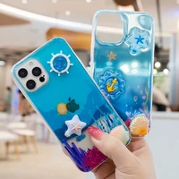 summer ocean epoxy phone cases for iphone 12 pro max 11promax xr x xs max 7 8 plus 12mini se2020 glitter soft clear cover shell