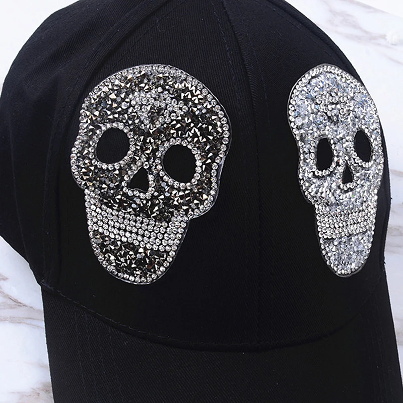 Skull Crystal Hotfix Rhinestones Stickers Flatback Mesh Trimming DIY Appliques Iron on Resin F. Bag Shoes Strass Stones A149 | Дом и сад