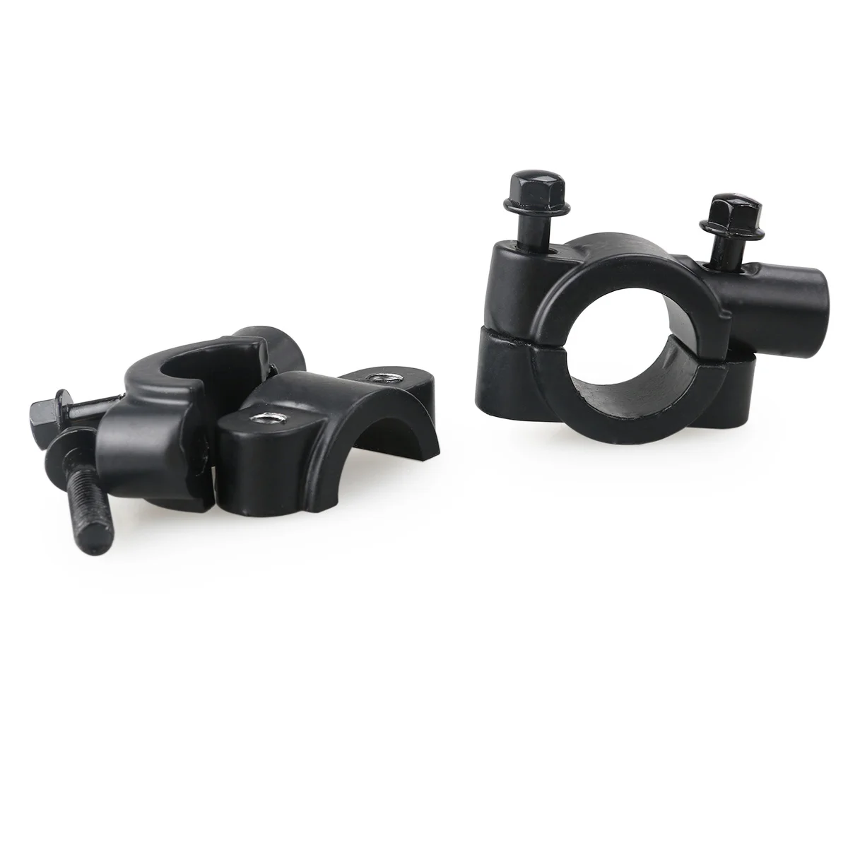 

Pair of 10MM 7/8 Inch Motorcycle Aluminum Handlebar Mirror Mount Clamp (Black)