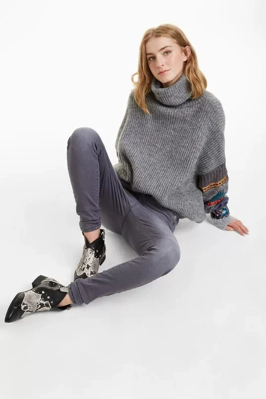 

Spain desigual foreign trade women's print slim jeans fashion elastic Leggings women's trousers hot sale