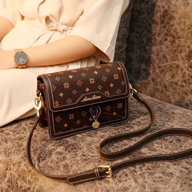 

Classical Geometric Prints Crossbody Bag for Women Luxury Designer Brand Genuine Leather Purses and Handbags Channels Handbags