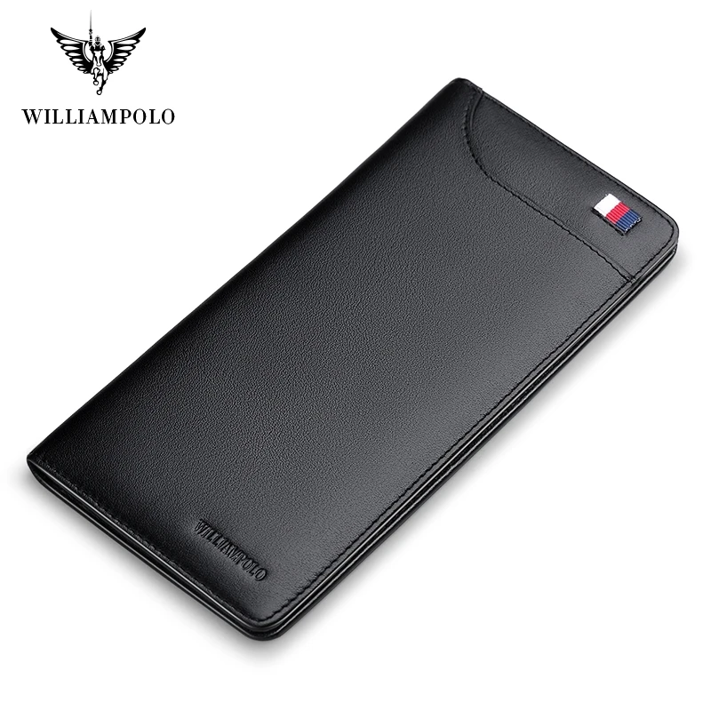 Кожаный ультратонкий кошелек для карт WILLIAMPOLO мужской с отделением и PL302|Мужские