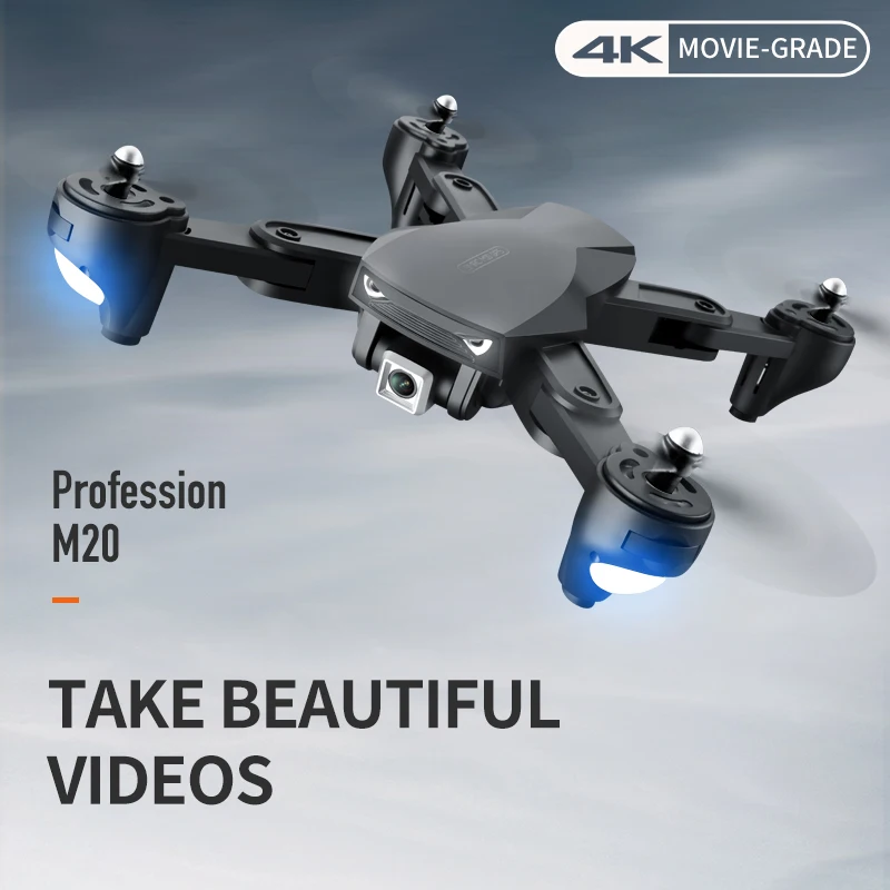 M20 RC Helicopter Professional Drone with 4K Camera GPS Optical Flow HD 2.4G WIFI FPV Quadcopter Drone Toys for Kids