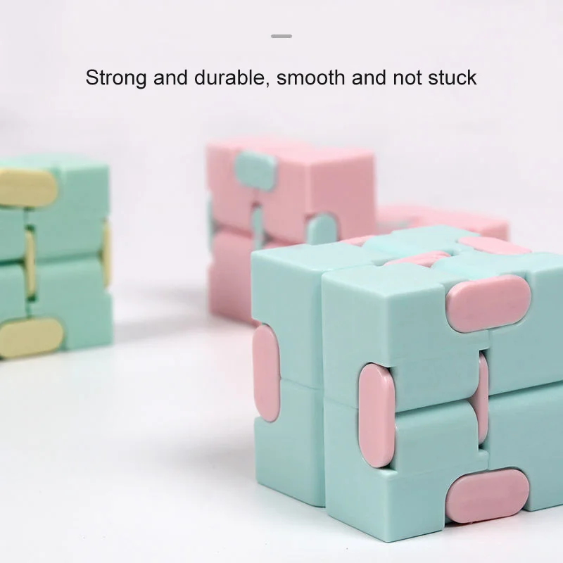 Cubo antiestr&eacute;s para aliviar el estr&eacute;s para ni&ntilde;os y mujeres, juguetes sensoriales para el autismo, TDAH, cubo infinito-4