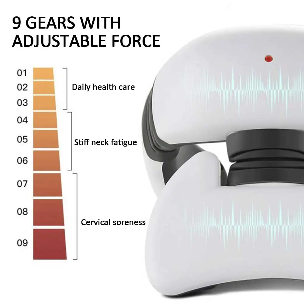4 Modes 9 Gears Electric Neck Massager Remote Control Shoulder Relax Cervical Spine Pain Relief Tool Health Care Protector | Красота и