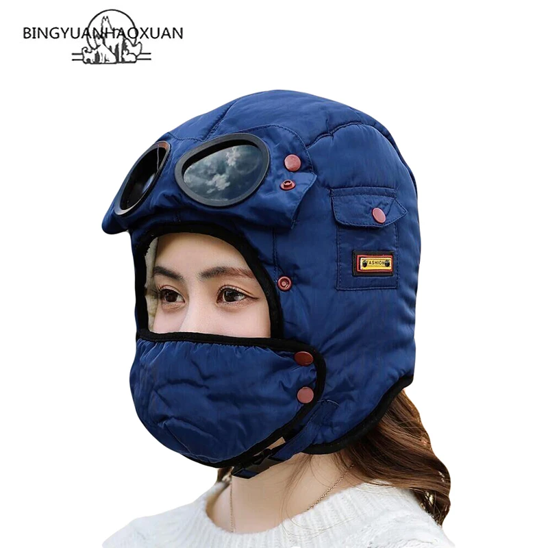 Для взрослых и детей флис зимне наушники шапка Лыжный Спорт для катания на