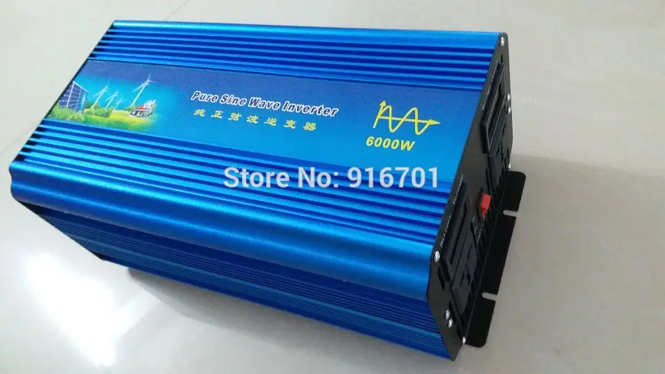 

6000W Pure sine wave Solar inverter DC12V/24V/48V to AC100V/110V/ 220V/230V/240V Peak Power 12000W