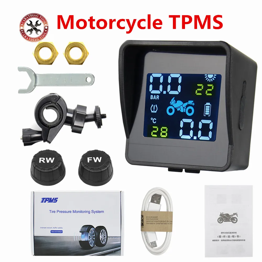 Система контроля давления в шинах мотоциклов водонепроницаемая система с 2