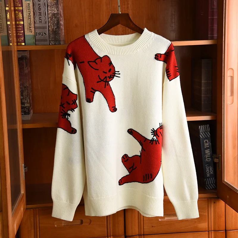 Fashion women's Loose sweater tops 2020 Autumn High quality 92% Wool sweaters Pullovers C319