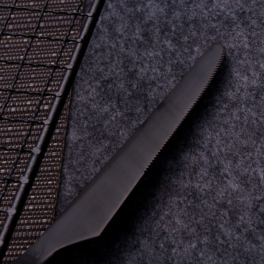 

Tableware Sets Stainless Steel Cutlery Set Gold Matte Black Dinnerware Fork Spoon Knife Set Golden Kitchen Flatware Dropshipping