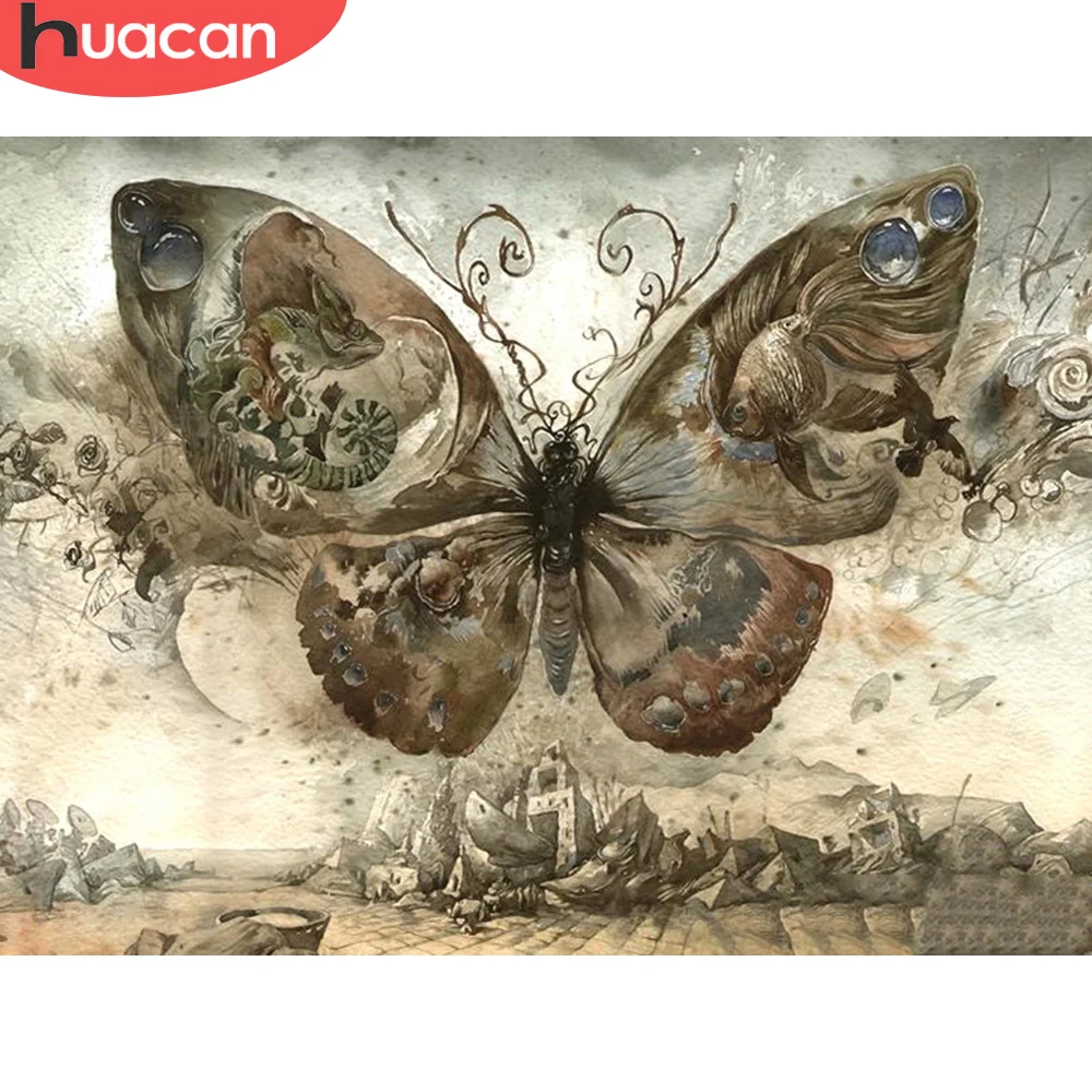 

HUACAN 5d DIY Diamond Painting Full Square/Round Butterfly Diamond Embroidery Mosaic Sale Animal Home Decoration