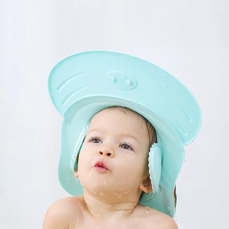 Детская шапочка для душа s шампунь мытья волос детская ванной с козырьком