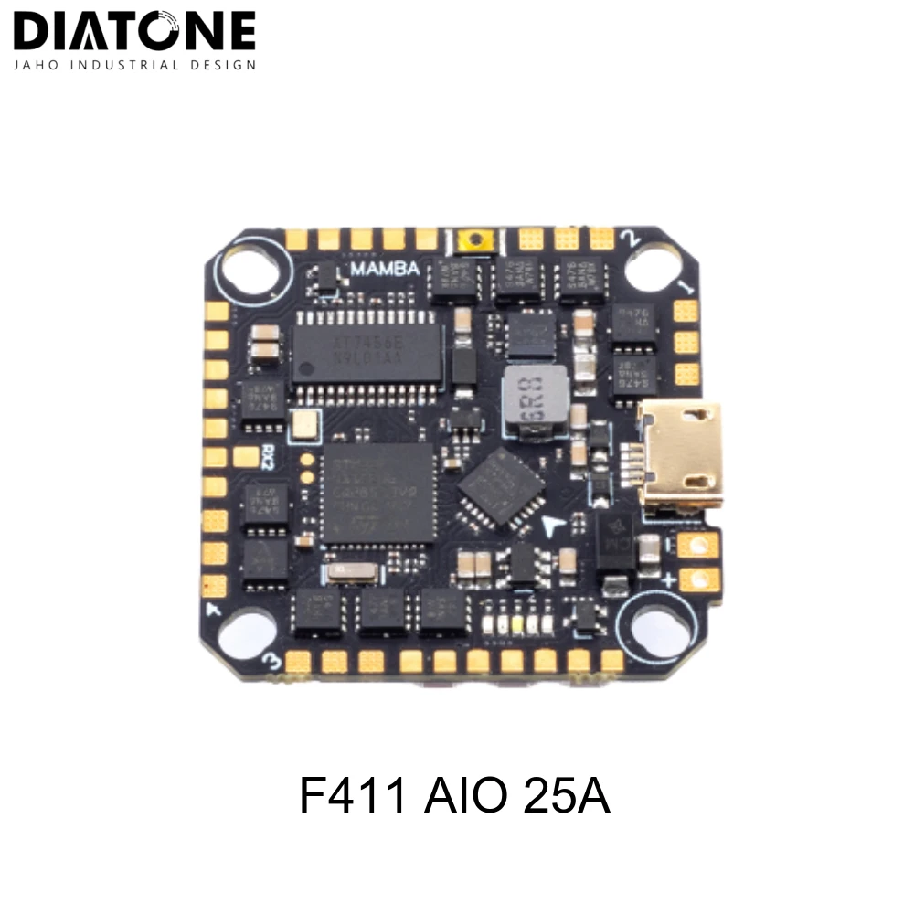 Контроллер полета Diatone Mamba F411AIO BlheliS 25A ESC DSHOT600 4S для FPV дрона | Игрушки и хобби