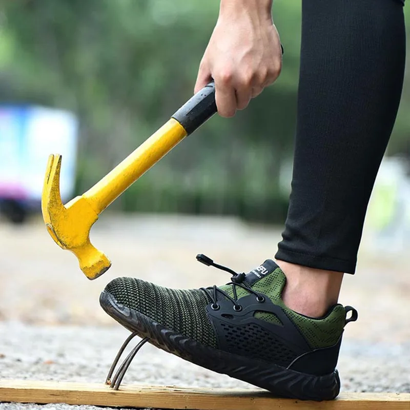 Защитная Рабочая обувь ботинки для мужчин и женщин мужские защитные со стальным