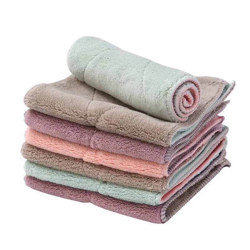 Thickened Wipe Tablecloth Absorbent Lint-free Rag Floor Furniture Kitchen Cleaning Cloth Double-sided Non-stick Oil Dish | Дом и сад