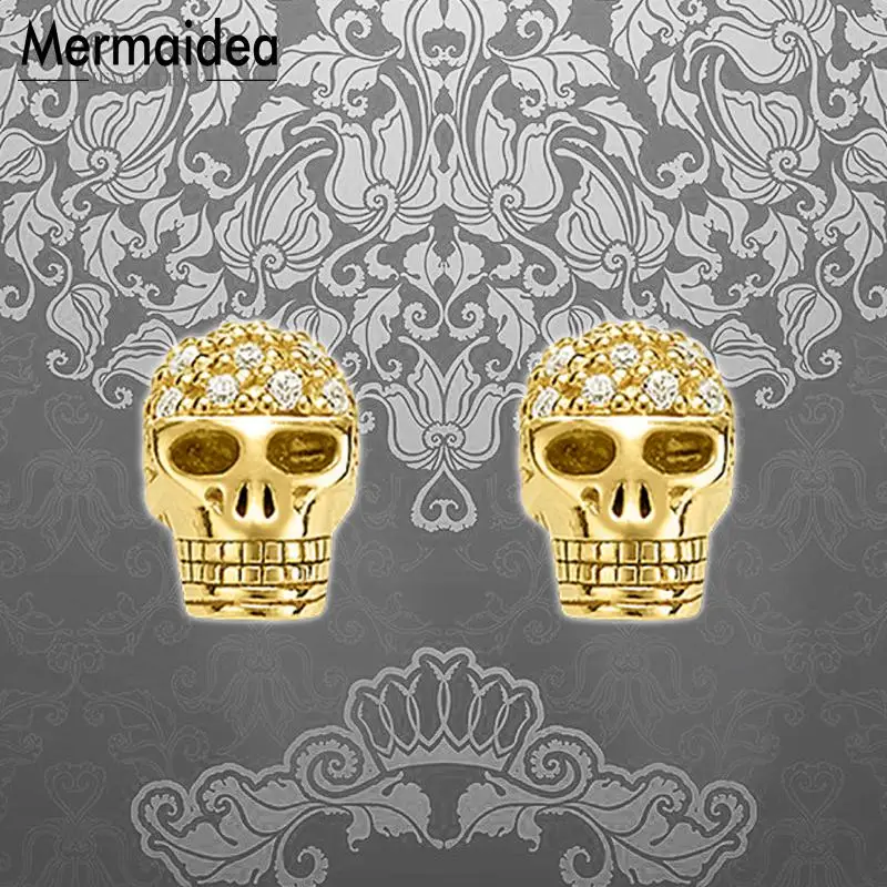 Серьги гвоздики с цирконием посеребренные золотого цвета|Серьги-гвоздики| |