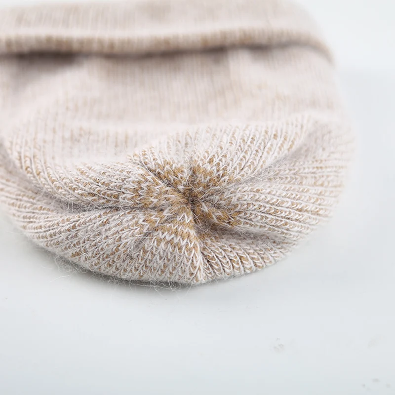 Зимние женские вязанные шапки из кроличьего пуха|Женские Skullies и шапочки| |