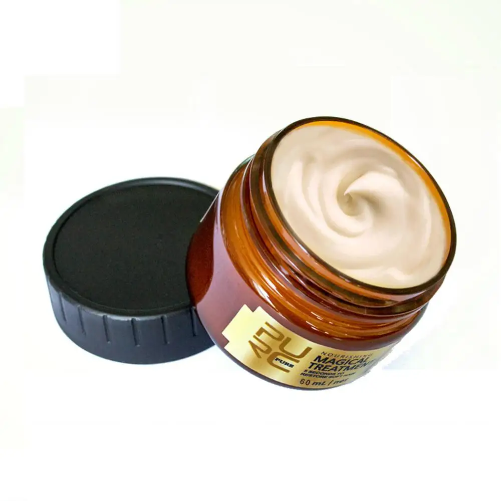 

60ml PURC magic care mask can repair damage for 5 seconds, restore soft hair, keratin hair and scalp care for all hair types.