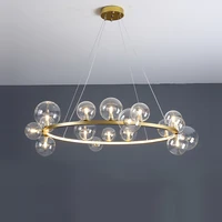 g9 led glass bubbles round gold black silver chandelier lighting suspension luminaire lampen for dinning room