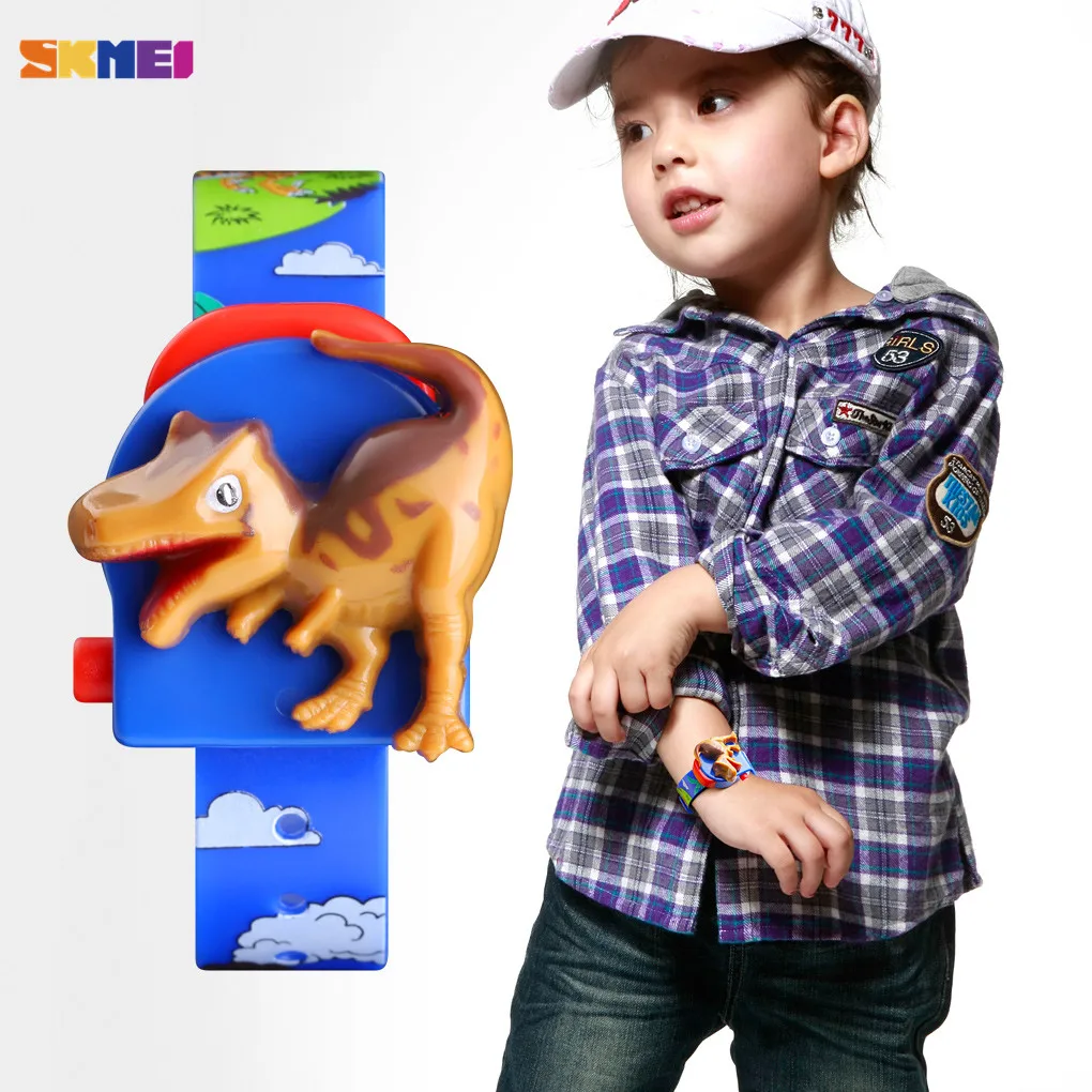 

SKMEI Cute Cartoon 3D Dinosaur Shape Dial Children Digital Wristwatches Sport Watches Kids Waterproof Watch For Boys Girls 1468