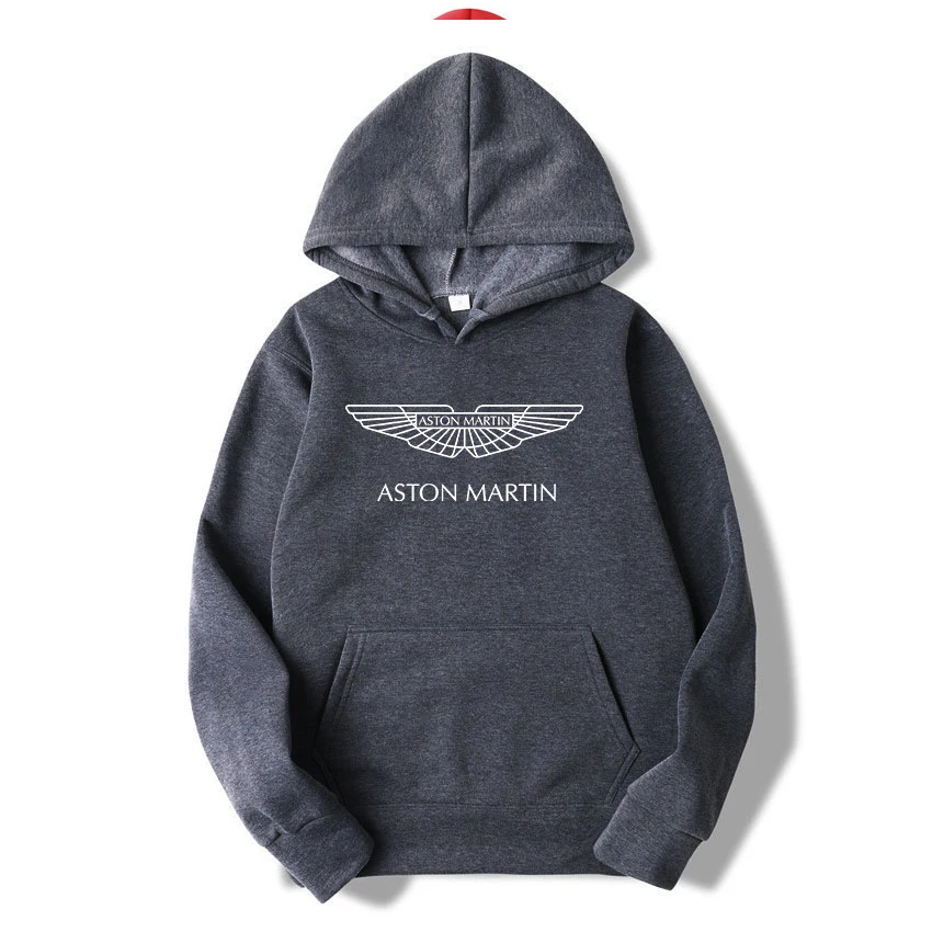 

2021 men's spring and autumn new ASTON MARTIN car LOGO fleece hoodie sweater all-match sports and leisure pullover top men