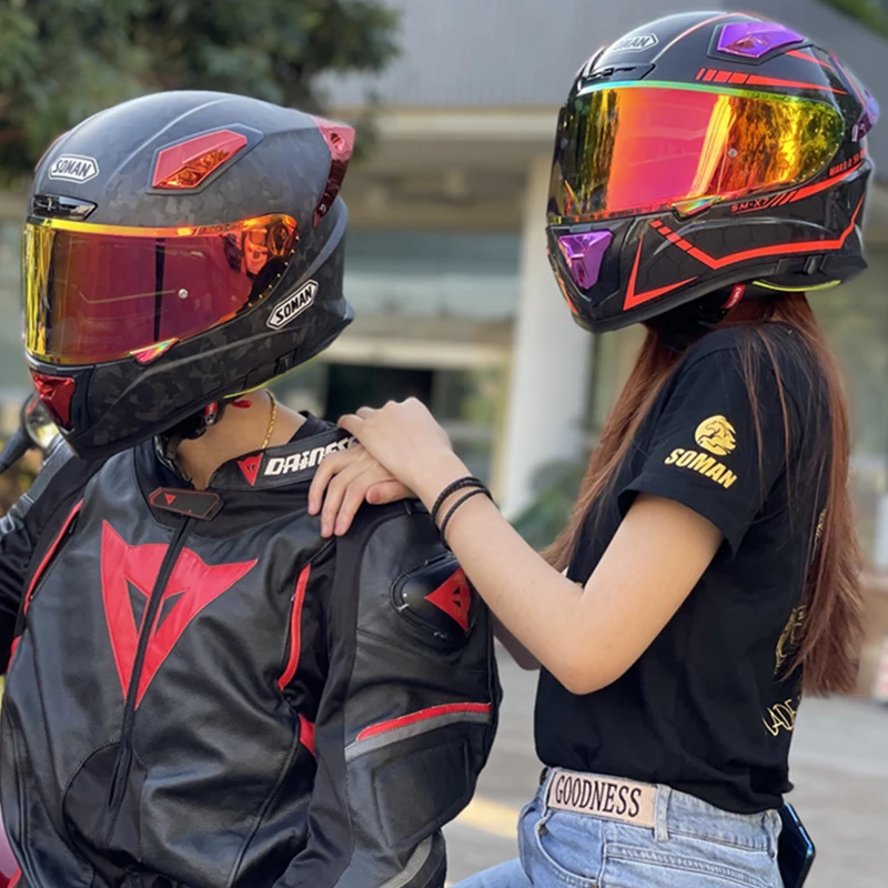 Углеродное волокно мотоциклетный шлем для BMW Kawasaki Honda Suzuki Yamaha Harley Ducati полное лицо
