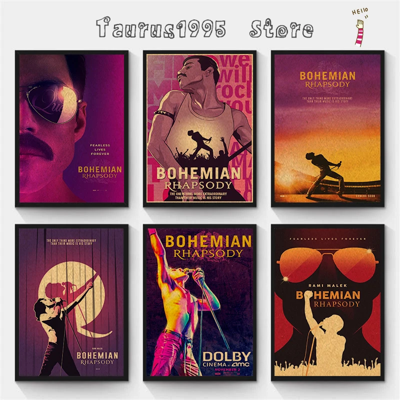 Новый Винтажный богемный Rhapsody Фредди Меркури Queen музыкальный кинопостер из крафт