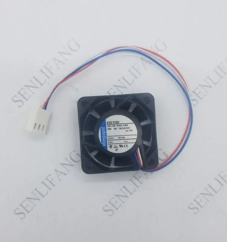 Немецкий для ebmpapst 412 F/2 H 40x40x10MM DC12V 0,8 W охлаждающий вентилятор