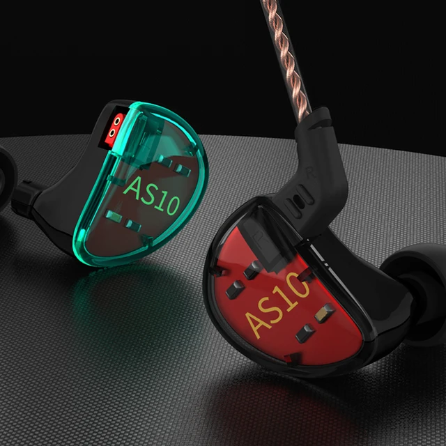 KZ AS10 Headset 5 balance armature driver ear earphone HIFI bass monitor music earphone general ZS10 ZST BA10 ES4 AS16 AS12 ZSX 3