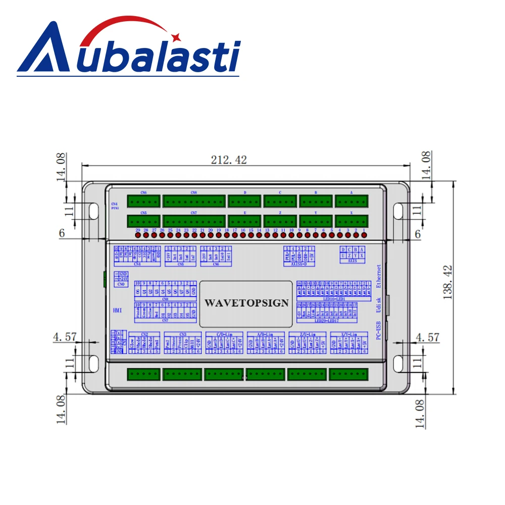 Aubalasti Ruida RDD6584V-NET Осциллирующий резки Системы с 7 дюймов промышленный сенсорный