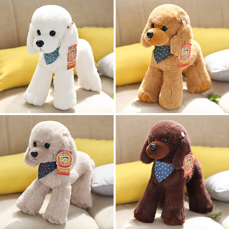 

1pc 32/38CM Lovely Simulation Teddy Dog Plush Toy Soft Stuffed Reallife Pet Dog Doll Kids Girls Birthday Christmas Present